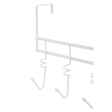 Jaxen White Over-Door Hanger – Five Swirl Hooks