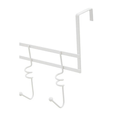 Jaxen White Over-Door Hanger – Five Swirl Hooks