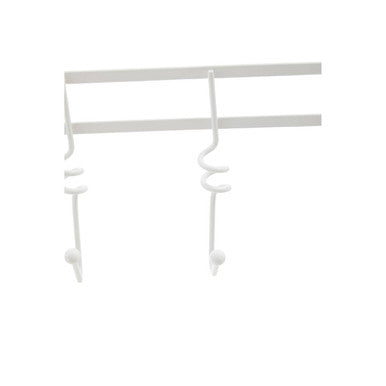 Jaxen White Over-Door Hanger – Five Swirl Hooks