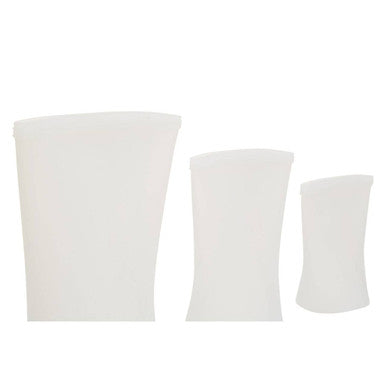 Reusable silicone food storage bags with press-seal closures