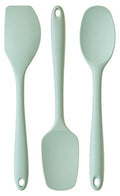 Three-piece sage green silicone kitchen utensil set