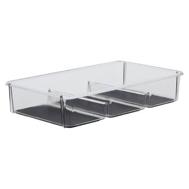 Romm three-compartment clear and grey kitchen organiser