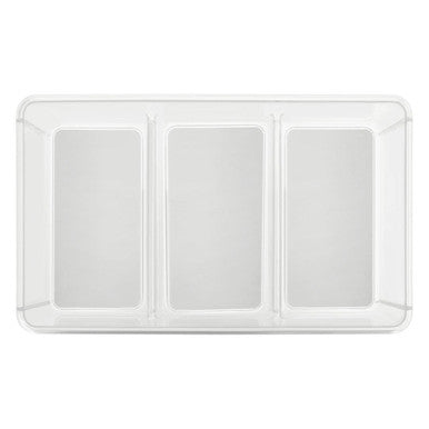 Romm Three-Compartment Kitchen Organiser – Clear & Grey