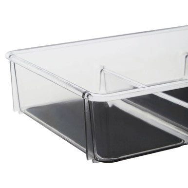 Romm Three-Compartment Kitchen Organiser – Clear & Grey