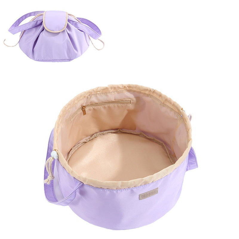 Drawstring Barrel Makeup & Toiletry Bag – 29 × 29 × 16cm