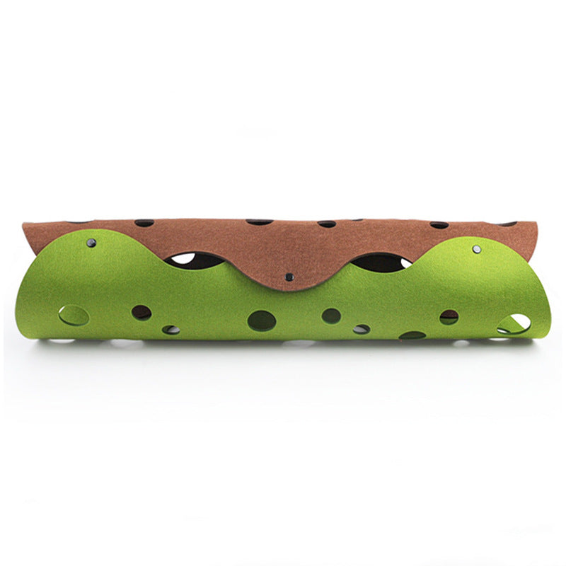 Foldable Felt Cat Play Tunnel