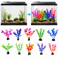10-pack artificial aquarium plants with bases