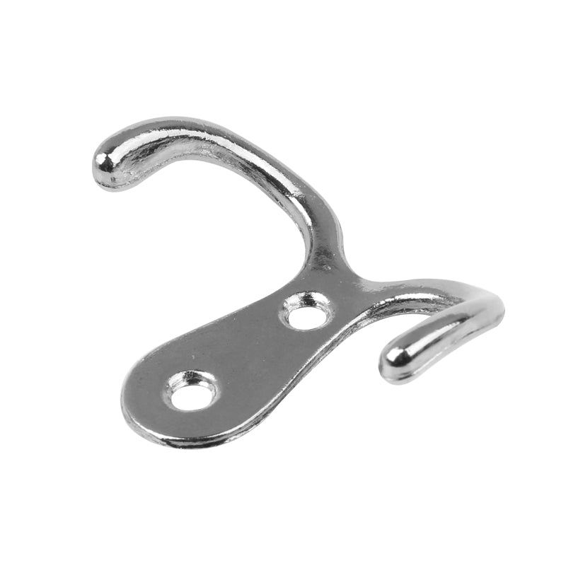 Silver heavy duty double wall hooks close-up
