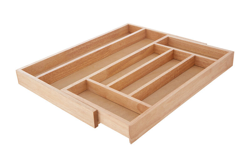 Bessan expandable rubberwood cutlery drawer organiser