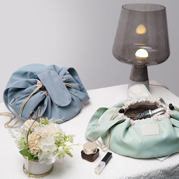 Drawstring Barrel Makeup & Toiletry Bag – 29 × 29 × 16cm
