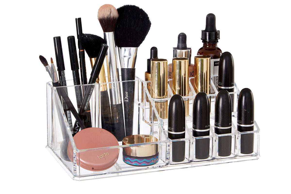 Clear Makeup Organiser – 16 Compartments