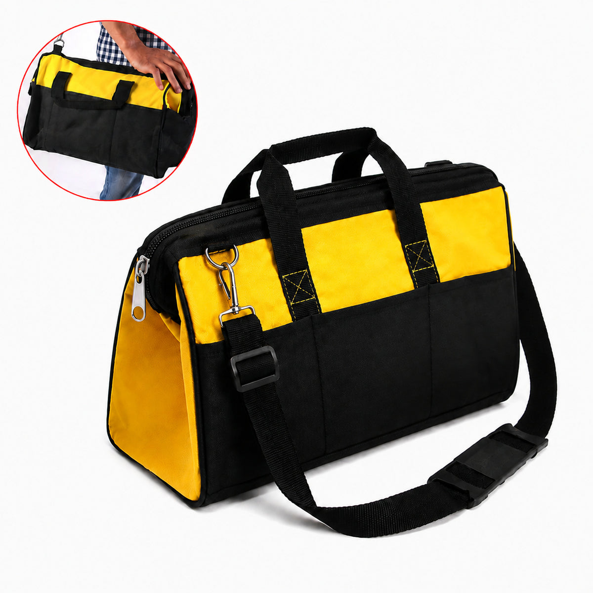 17-inch heavy duty tool bag with shoulder strap