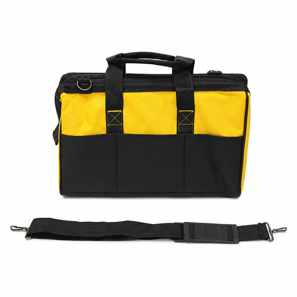 17-inch tool bag front view and shoulder strap