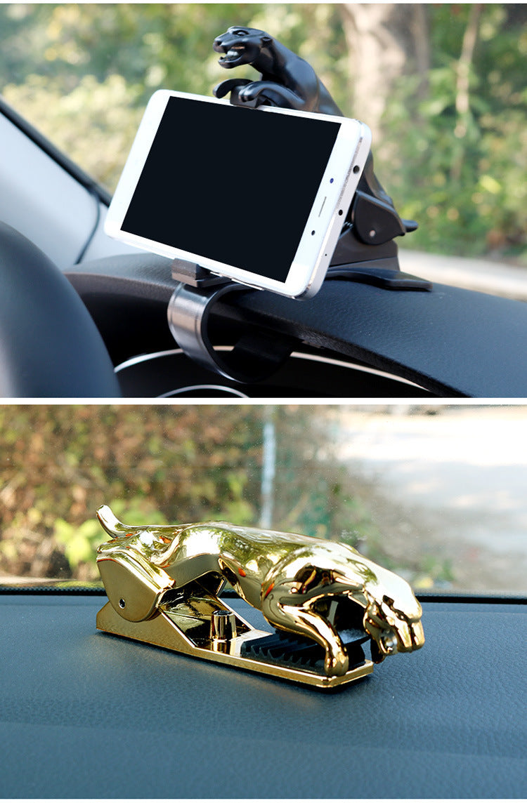 360° Adjustable Leopard-Style Car Phone Holder