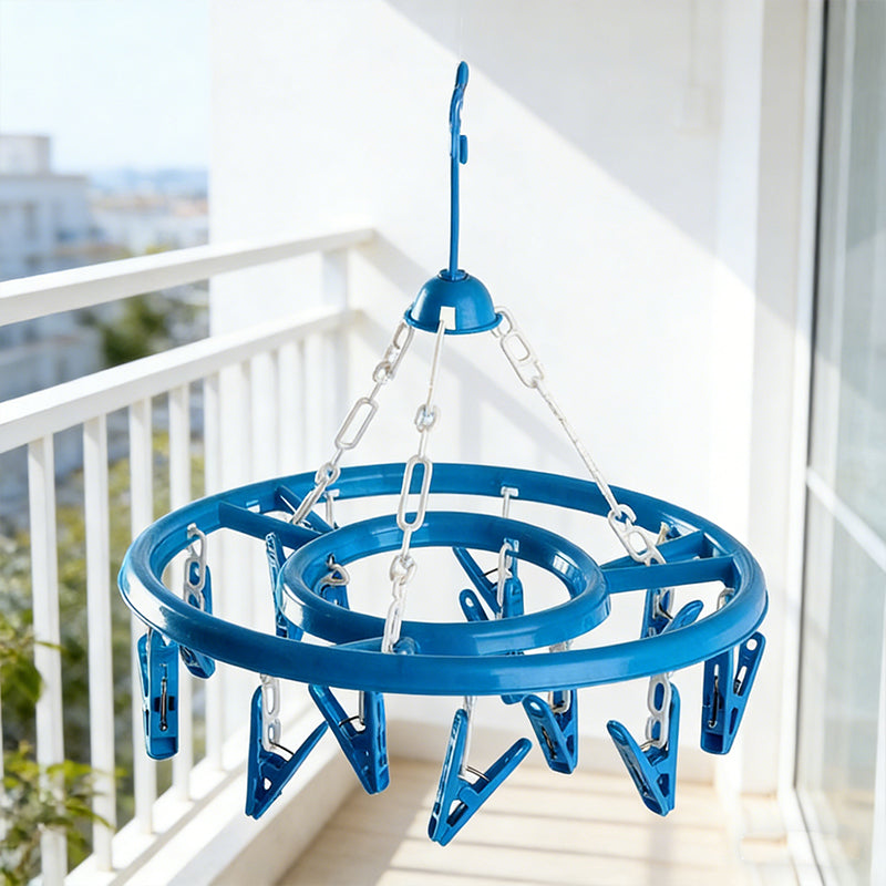 18 clip hanging dryer for socks and small laundry