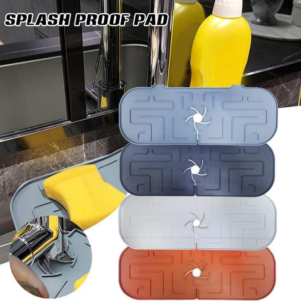 Silicone tap splash guard mat