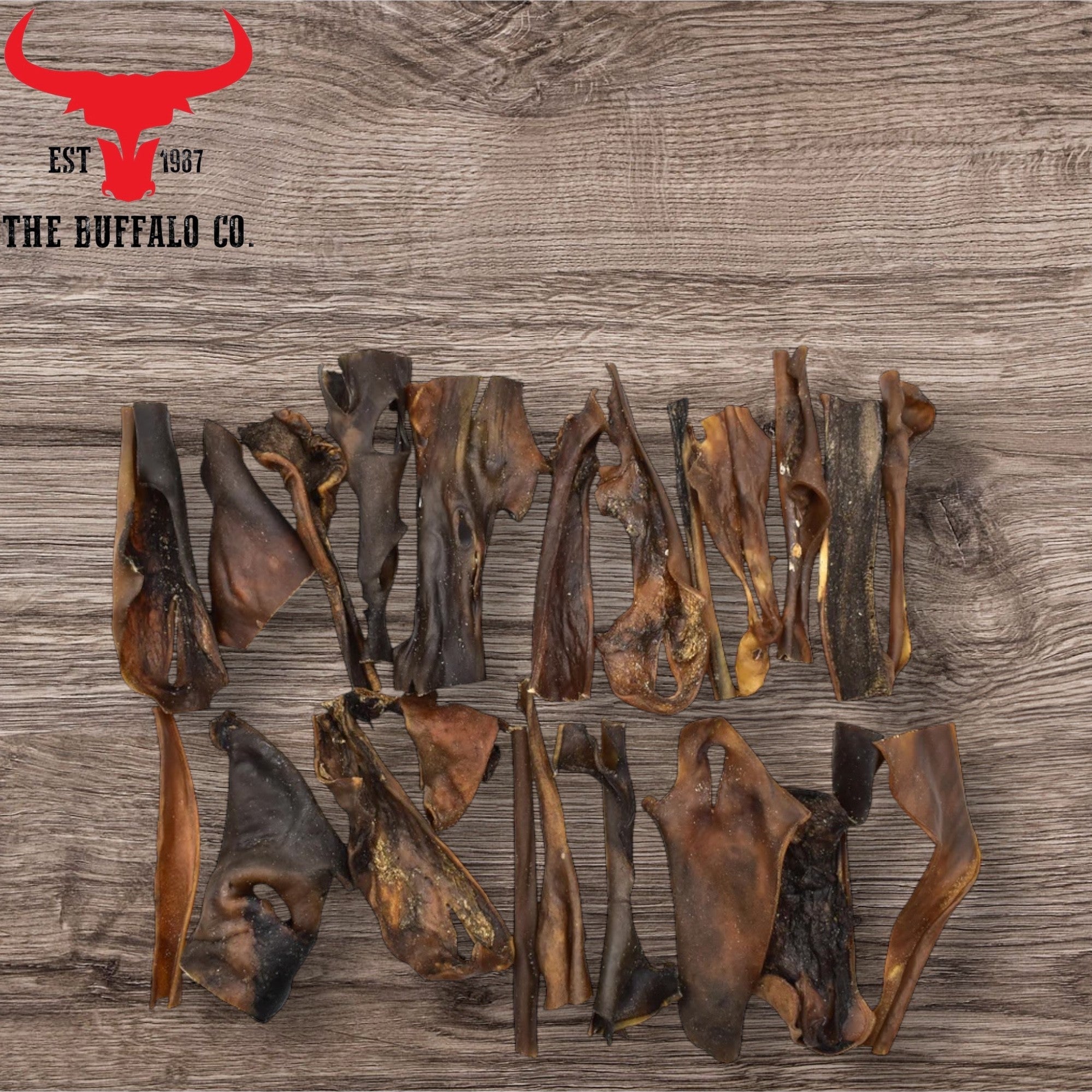 Natural Buffalo Head Skin Dog Chews – 1kg