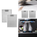 Two aluminium cooker hood grease filters 31.9 x 26cm