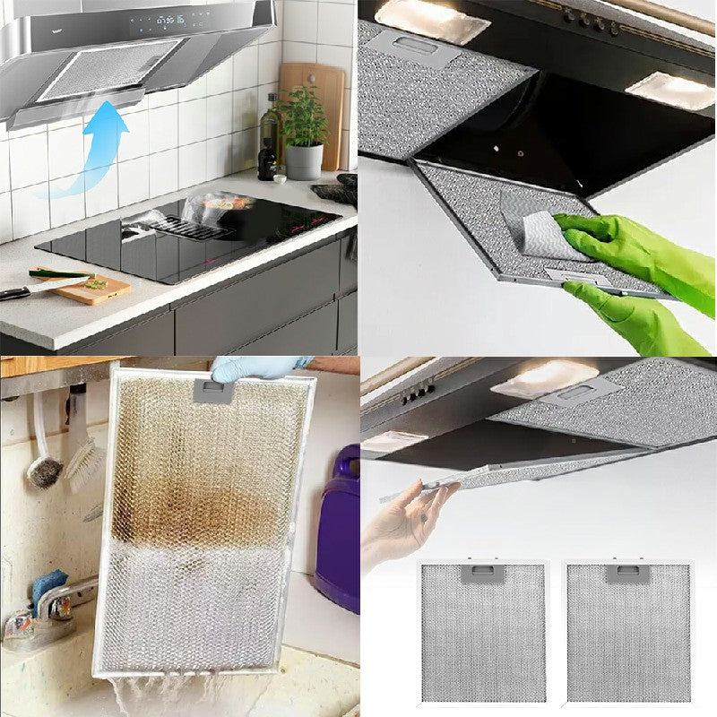 Silver replacement cooker hood metal mesh grease filter
