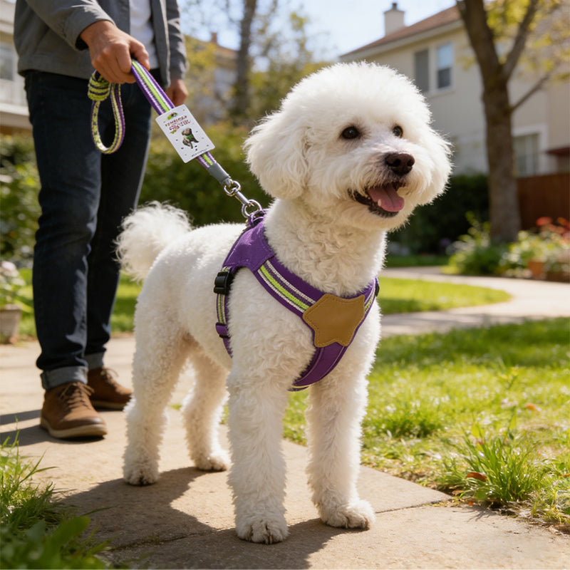 Adjustable Step-In Dog Harness and Leash Set
