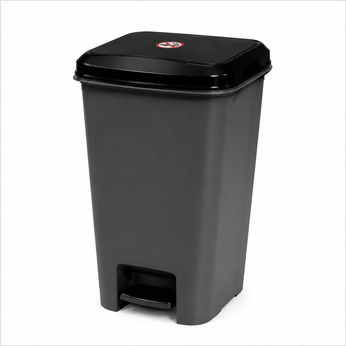 20L slim grey and black pedal bin for kitchen bathroom or office