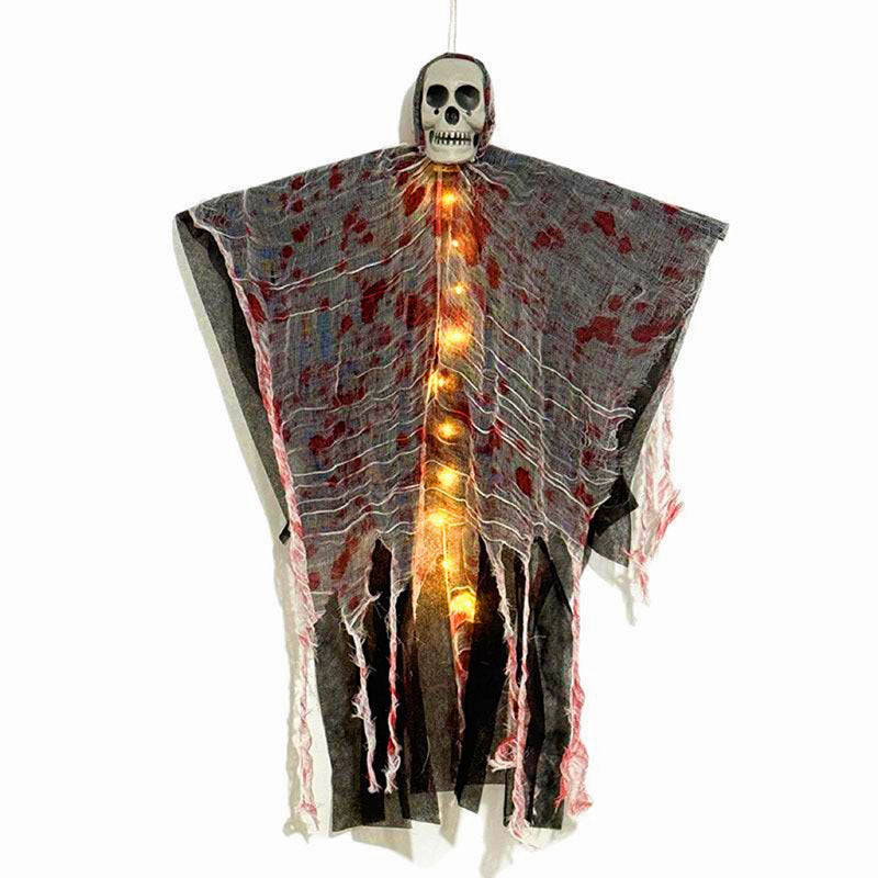 Hanging Skull Ghost Decoration – Halloween Hanging Prop