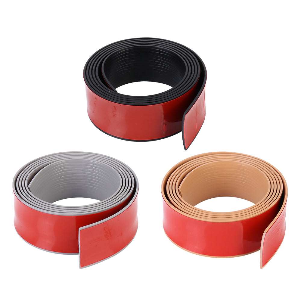 Grey self-adhesive PVC threshold trim detail