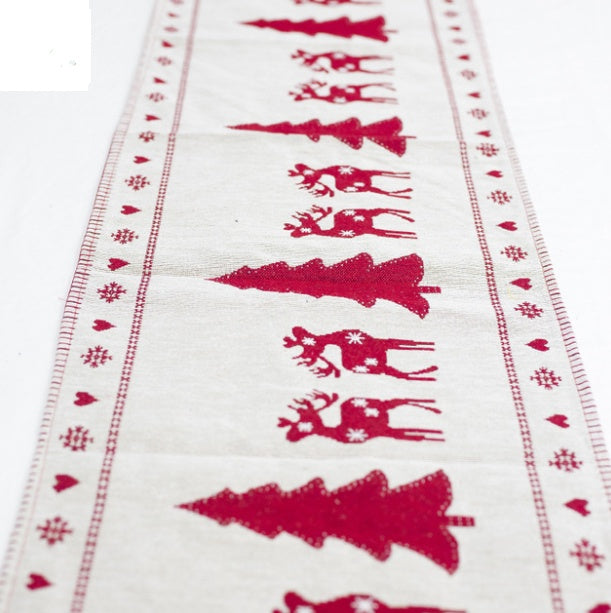 Christmas Table Runner – Cotton & Linen, 35 × 180cm