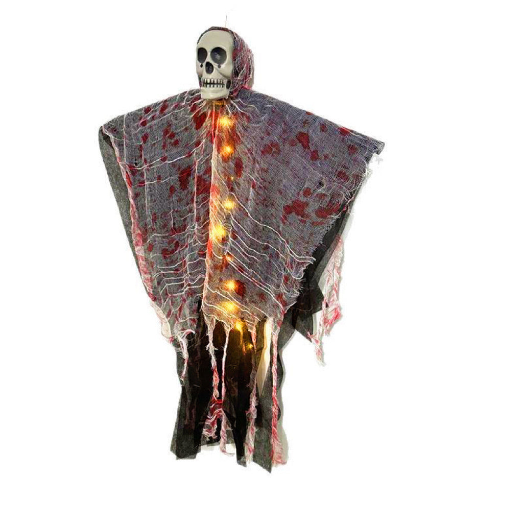 Hanging Skull Ghost Decoration – Halloween Hanging Prop