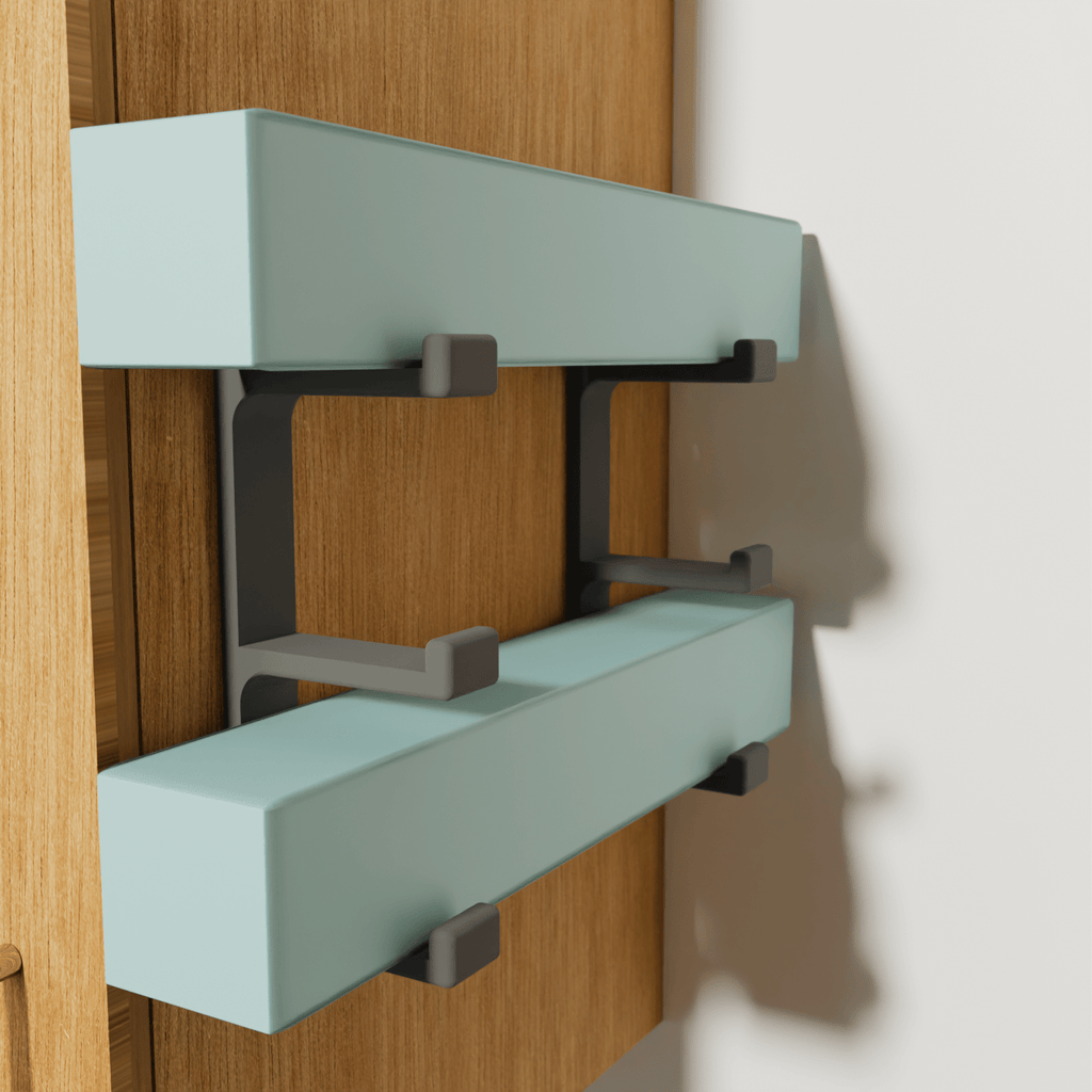 3D Cabin Wall-Mounted Foil & Cling Film Box Holder – 3 Rolls