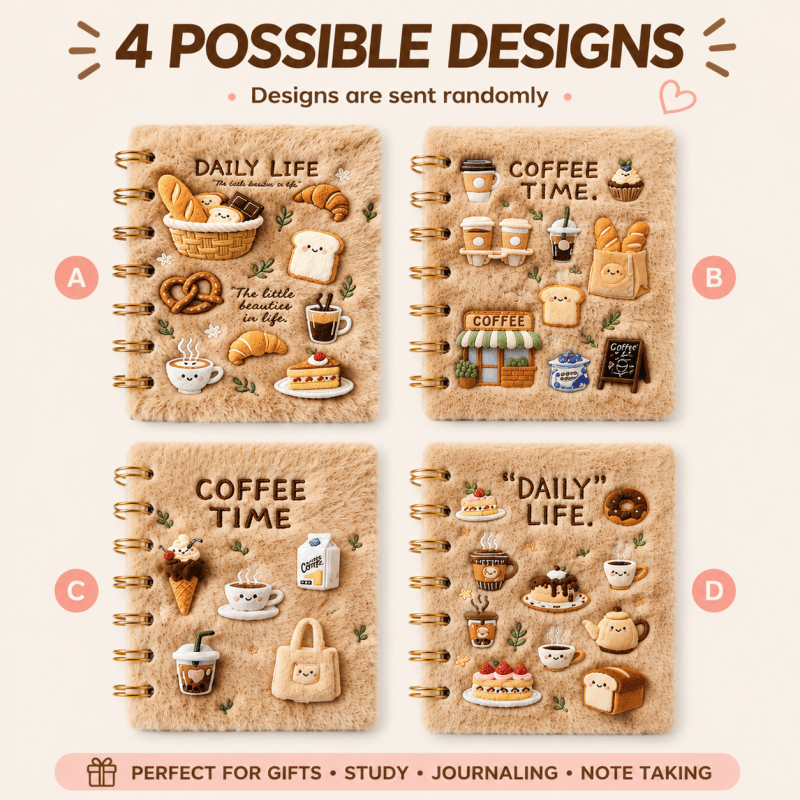assorted plush notebook set detail