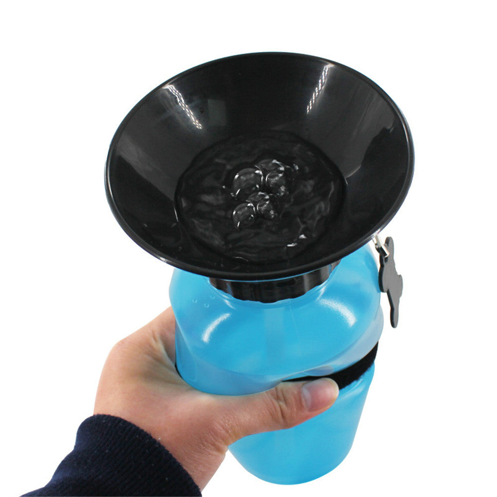 500ml Squeeze Dog Water Bottle with Drinking Bowl