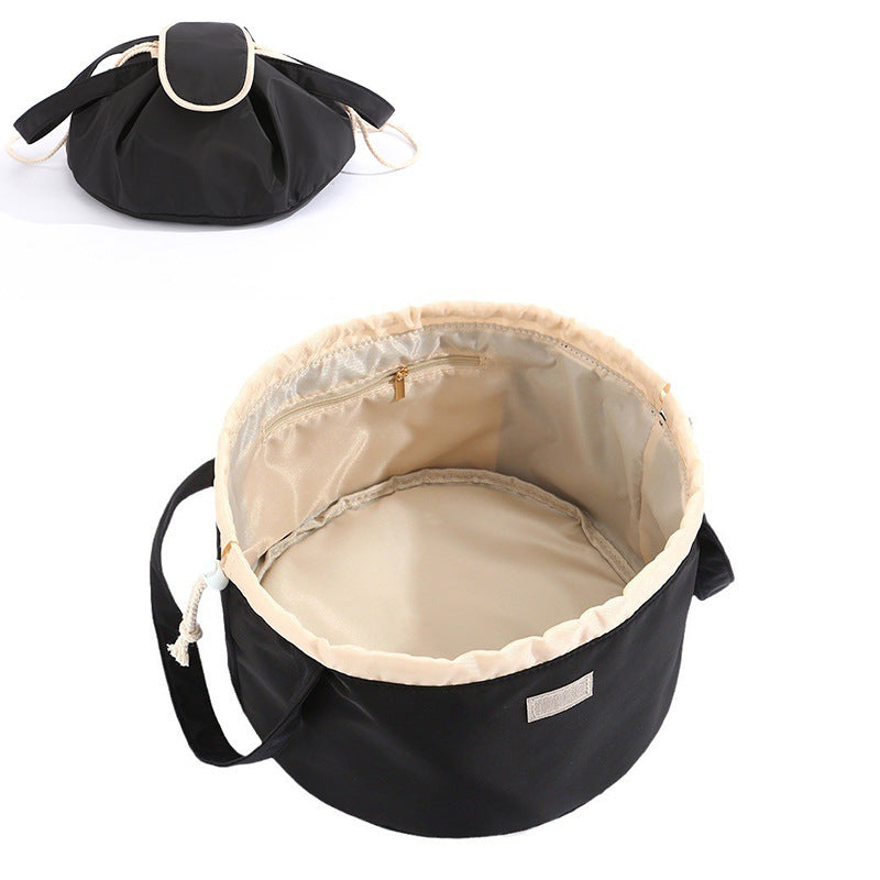 Drawstring Barrel Makeup & Toiletry Bag – 29 × 29 × 16cm