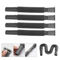 Five collapsible grey drainage waste water pipes for caravan, motorhome, kitchen or bathroom use