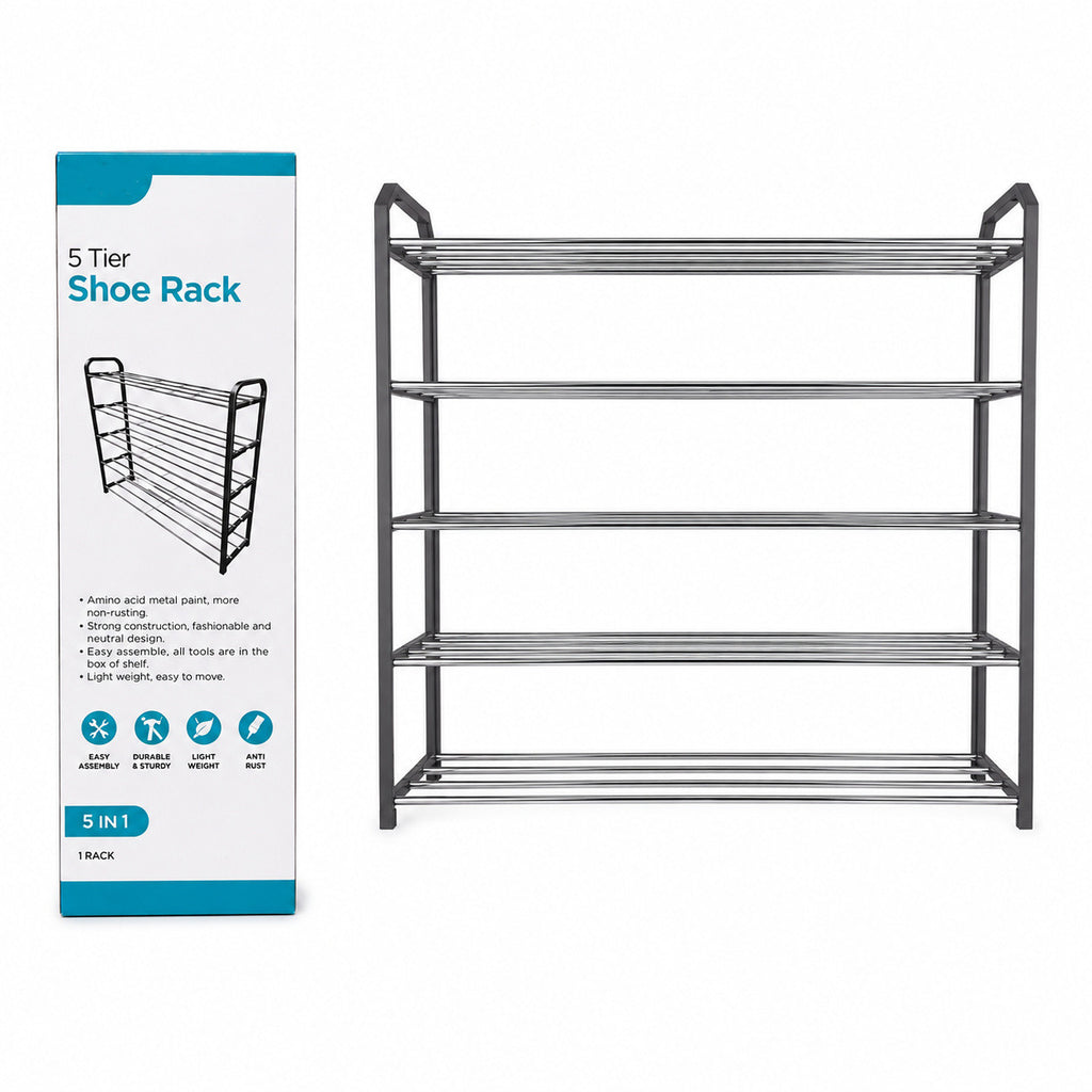 5-tier shoe storage rack