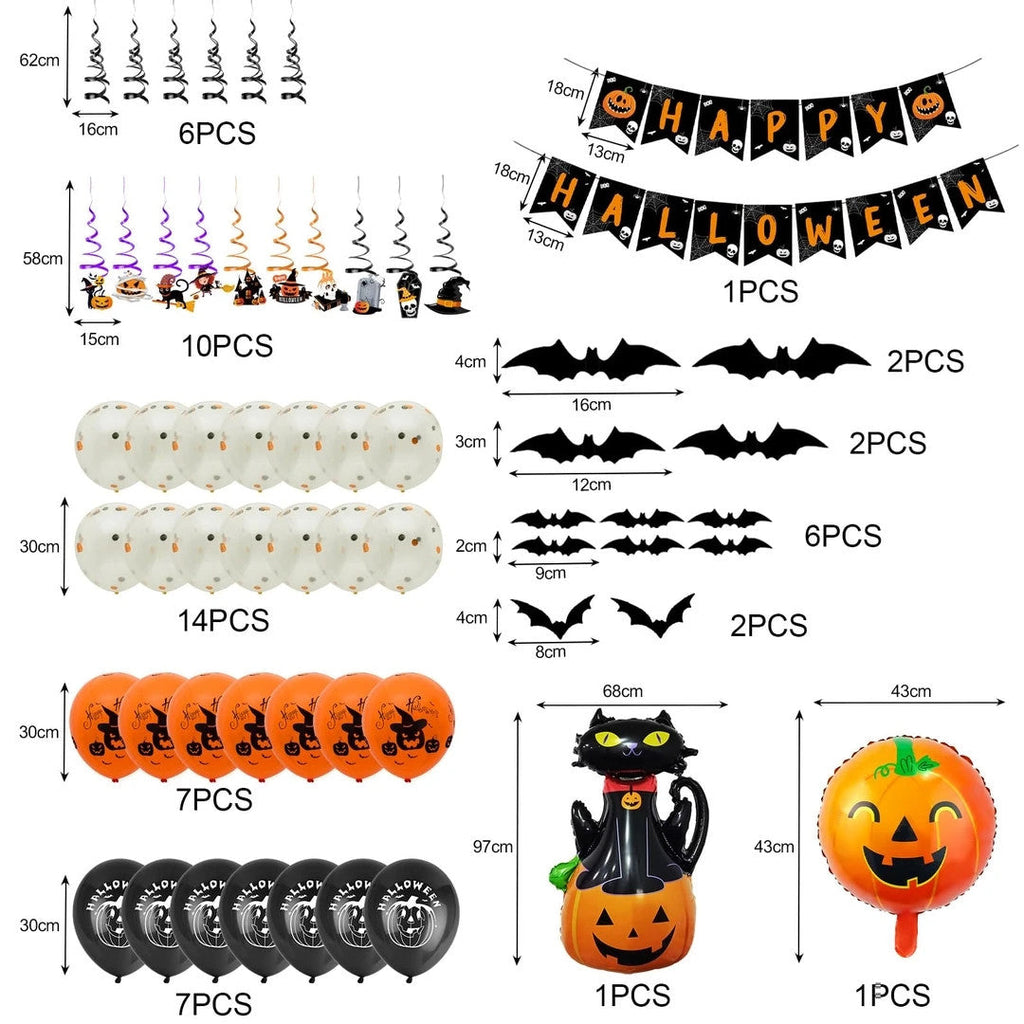68-Piece Halloween Party Decoration Set