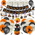 68-piece Halloween party decoration set with themed balloons, bunting and bats