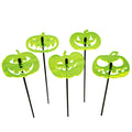 Set of 5 Small Pumpkin Garden Stakes – Fluorescent Acrylic