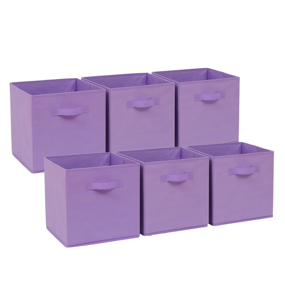 6 Foldable Fabric Storage Cubes – 30cm