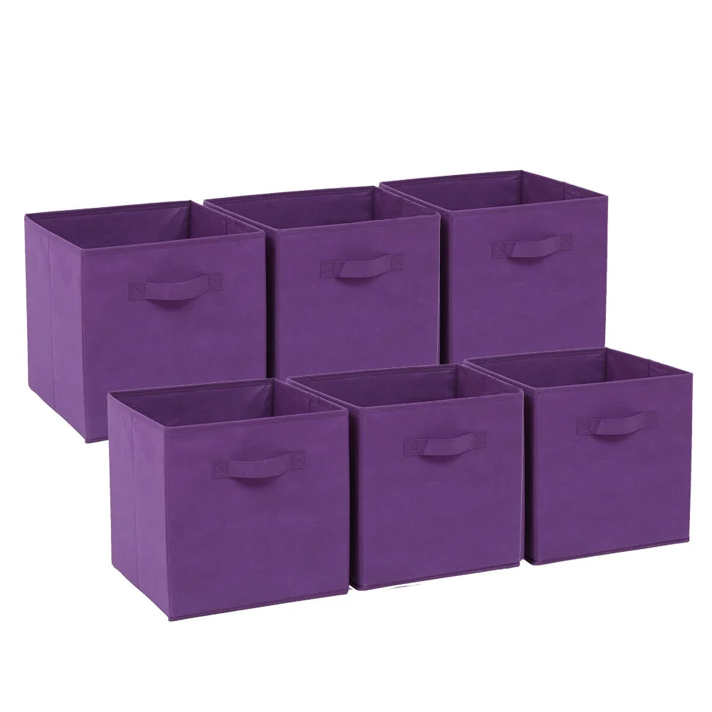 6 Foldable Fabric Storage Cubes – 30cm