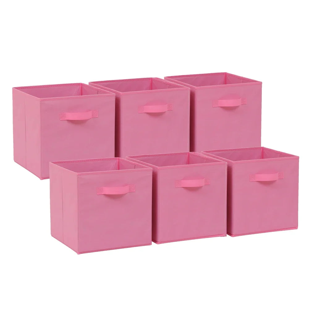 6 Foldable Fabric Storage Cubes – 30cm