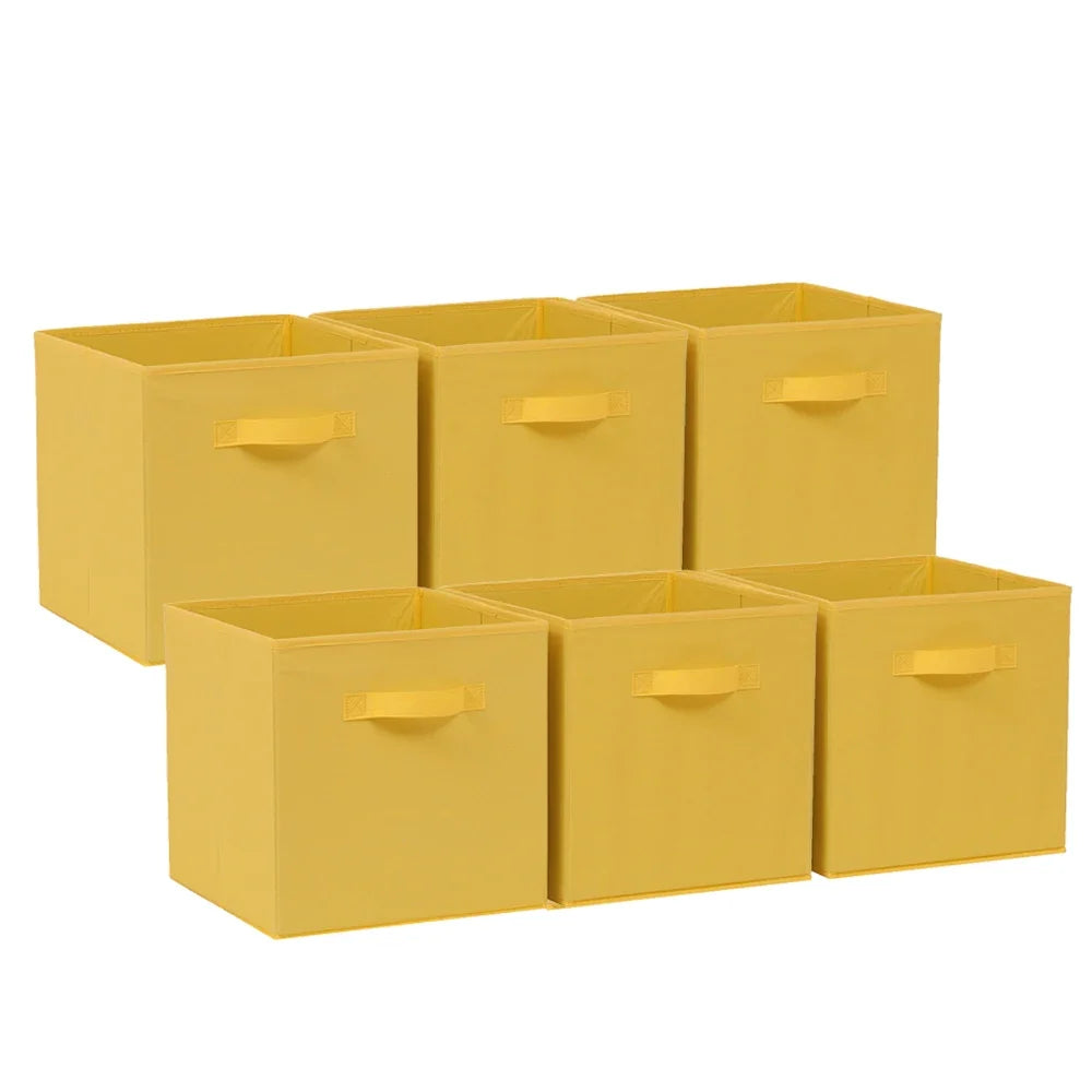 6 Foldable Fabric Storage Cubes – 30cm