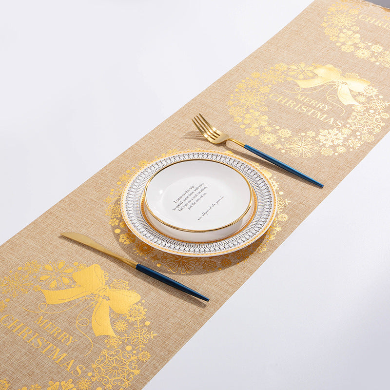 Christmas Table Runner – Cotton & Linen, 35 × 180cm