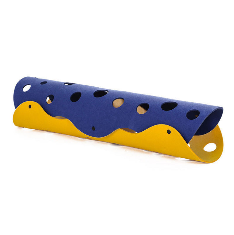 Foldable Felt Cat Play Tunnel