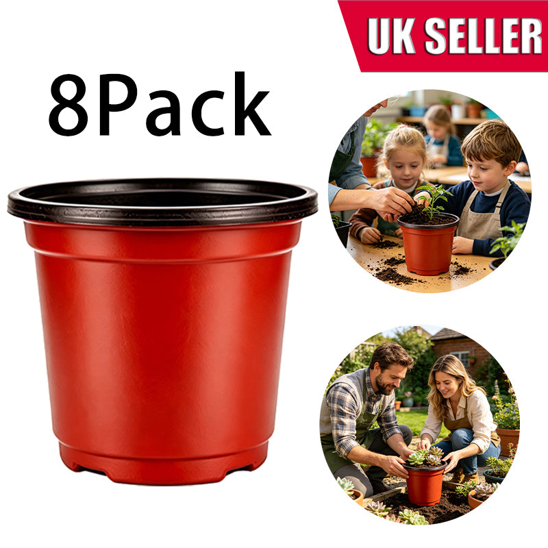 8 pack garden seedling pots detail view