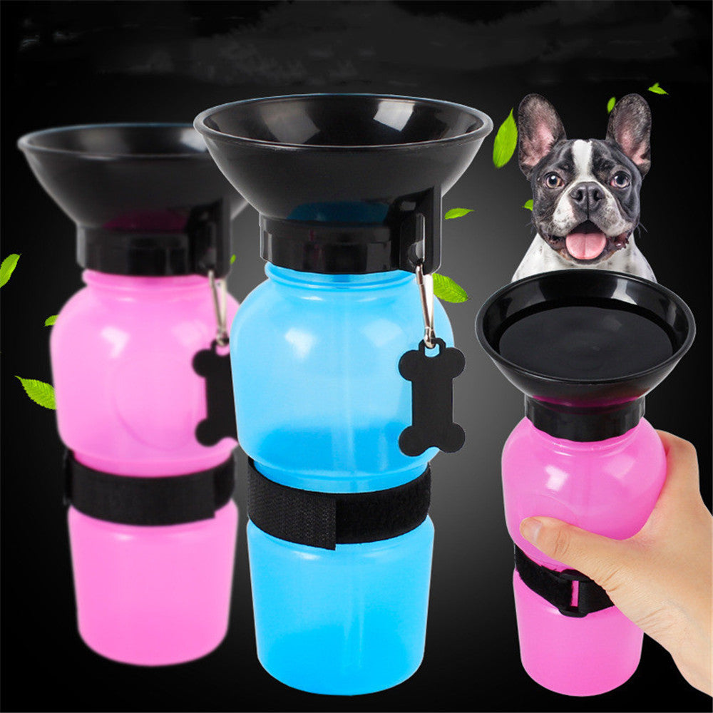 500ml Squeeze Dog Water Bottle with Drinking Bowl