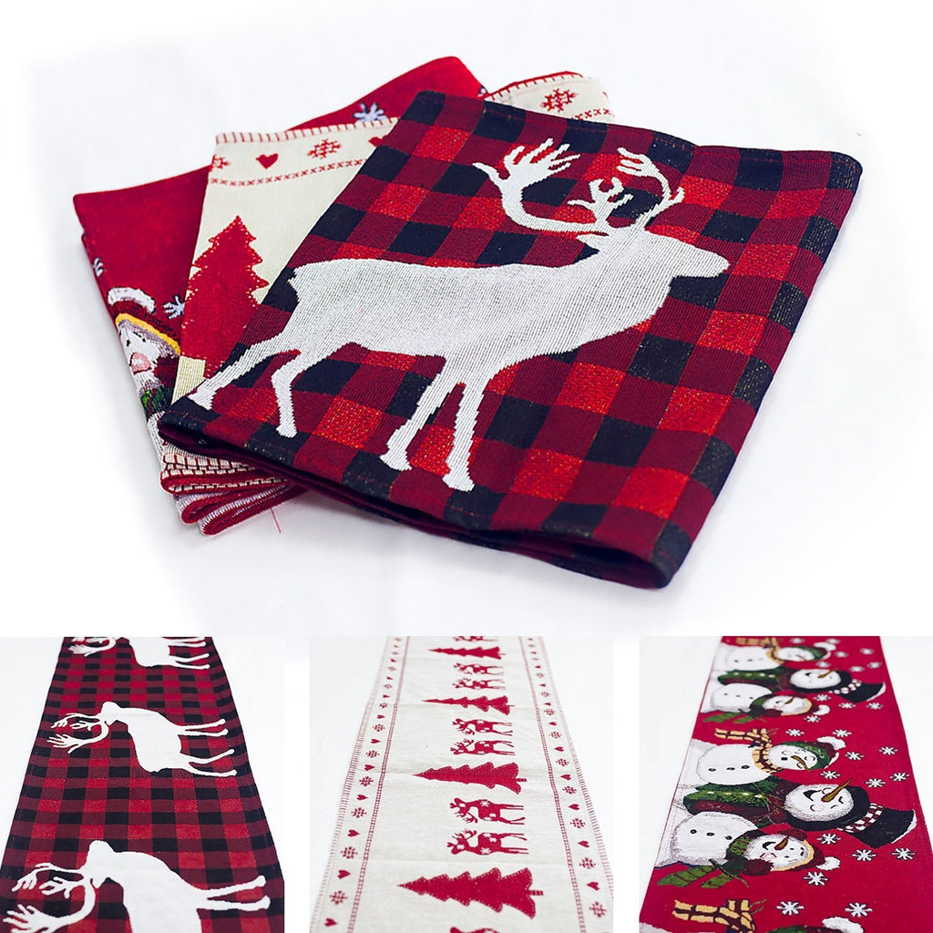 Christmas Table Runner – Cotton & Linen, 35 × 180cm