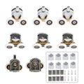 8-piece 23mm shower door roller replacement set