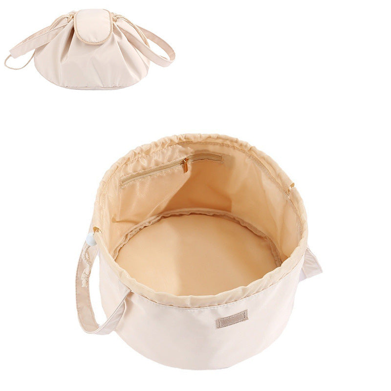 Drawstring Barrel Makeup & Toiletry Bag – 29 × 29 × 16cm