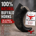 Natural Buffalo Horn Dog Chew – Small 4–5in